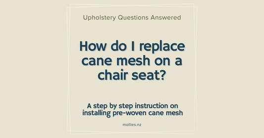 How do I replace cane mesh on a chair seat?