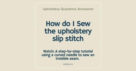 How do I sew the upholstery slip stitch