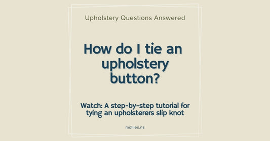 How do I tie on an upholstery button