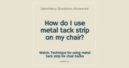 How do I use metal tack strip on my chair