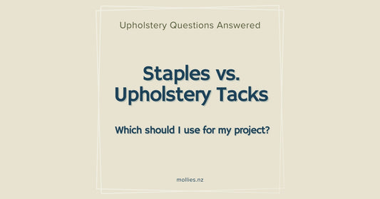 Staples vs. Upholstery Tacks. Which should I use for my project?