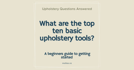 What are the top ten basic upholstery tools?