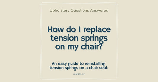 How do I replace the tension springs on my chair?