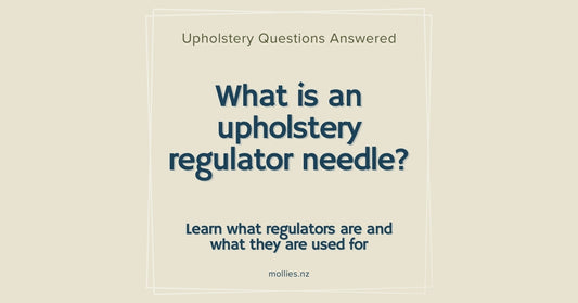 What is an upholstery regulator needle?