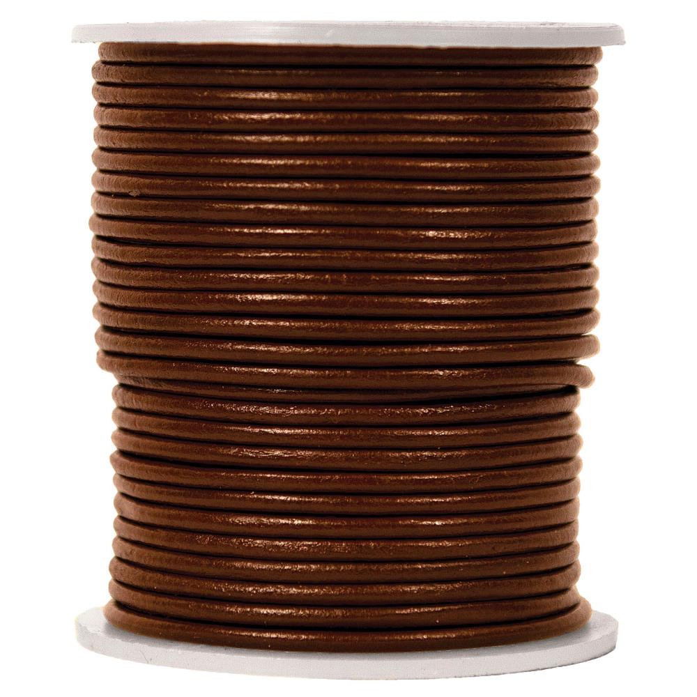 HEMPTIQUE Leather Thonging 2mm Per Meter Brown / Mollies New Zealand