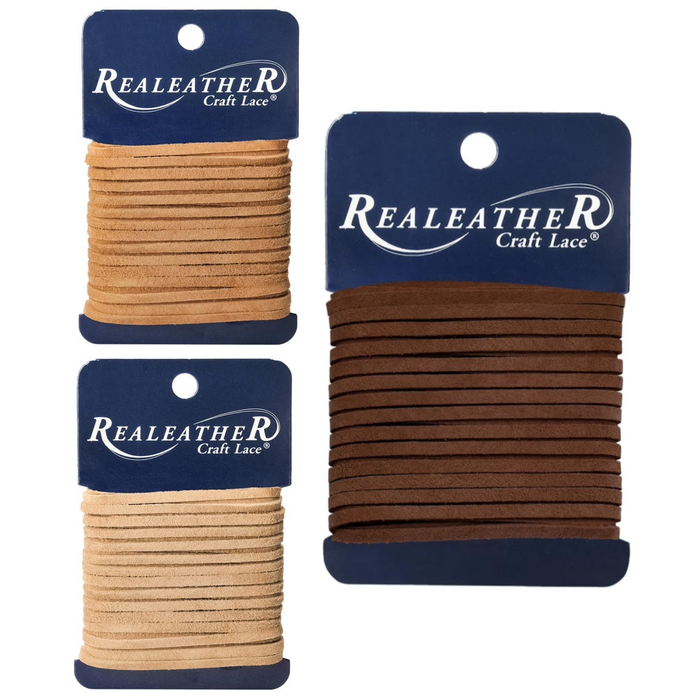 REALEATHER Suede Lacing 3mm 7.3m / Mollies New Zealand