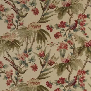 Warwick Fabric Bird & Blossom (Ind) / Mollies New Zealand