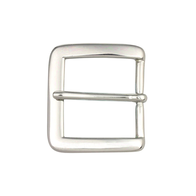 IVAN Solid Brass Heel End Bar Buckle Solid Brass Nickel Plate 38mm (1-1 2") / Mollies New Zealand