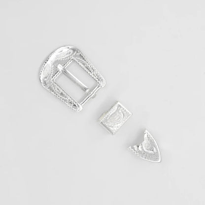 IVAN Hatband Buckle Set Silver Plate 10mm (3 8") / Mollies New Zealand