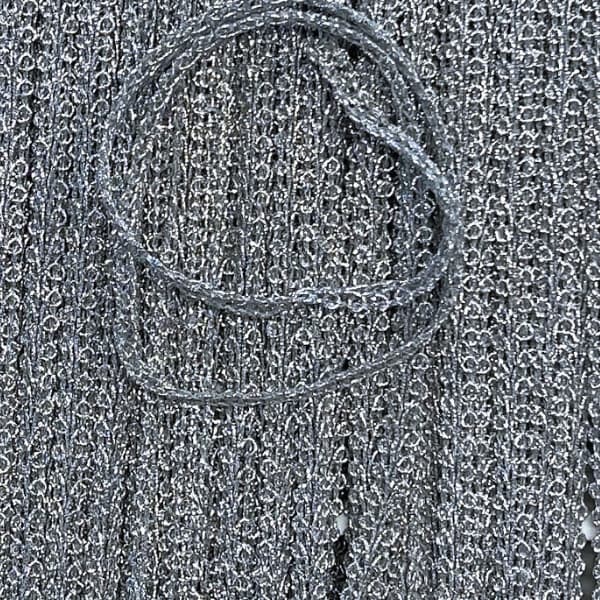 GIMP BRAID French 8mm Metallic Silver / Mollies New Zealand