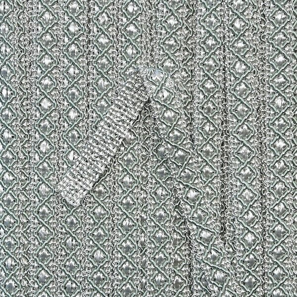 GIMP BRAID Zag 13mm Blue Green Ice Per meter / Mollies New Zealand