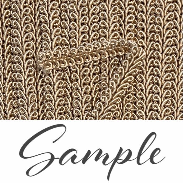 GIMP BRAID French 12mm Beige Gold / Mollies New Zealand