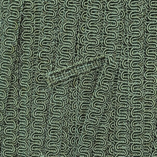 GIMP BRAID Scroll 15mm Textured Moss Per meter / Mollies New Zealand