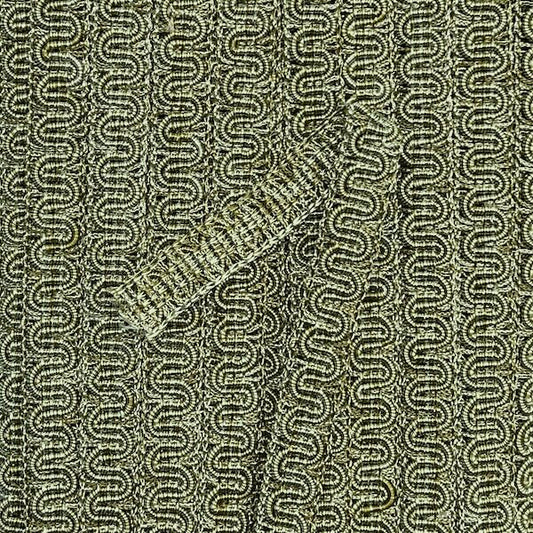 GIMP BRAID Scroll 15mm Textured Fern Per meter / Mollies New Zealand