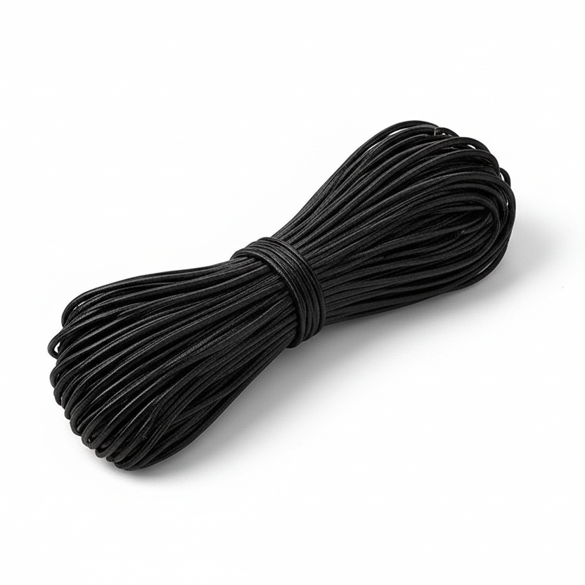 SULLIVANS Round Elastic Cord Black 3mm Per meter / Mollies New Zealand