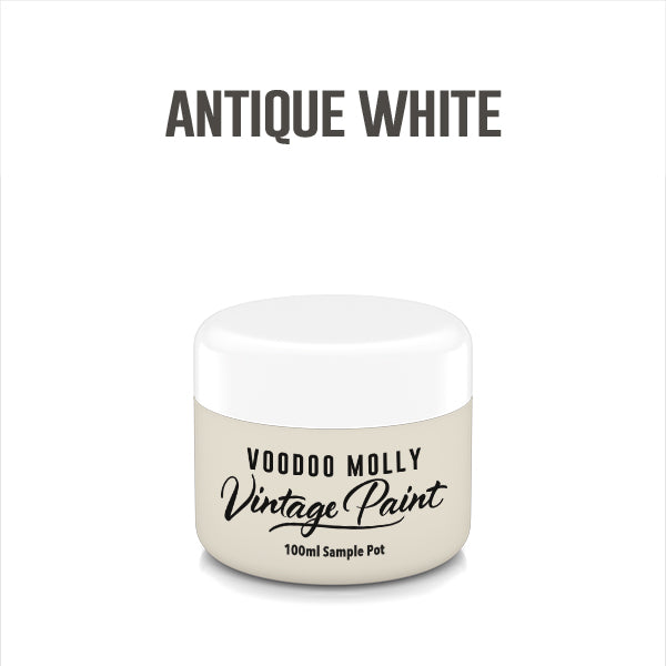 Vintage Paint Antique White 100ml / Mollies New Zealand