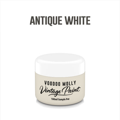 Vintage Paint Antique White 100ml / Mollies New Zealand