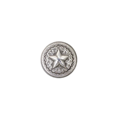 IVAN Hammered Texas Star Concho Antique Silver 20mm (3 4") / Mollies New Zealand