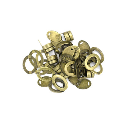 IVAN Oval Turn Lock Antique Brass 29mm (1-1 8") 10 Pack / Mollies New Zealand