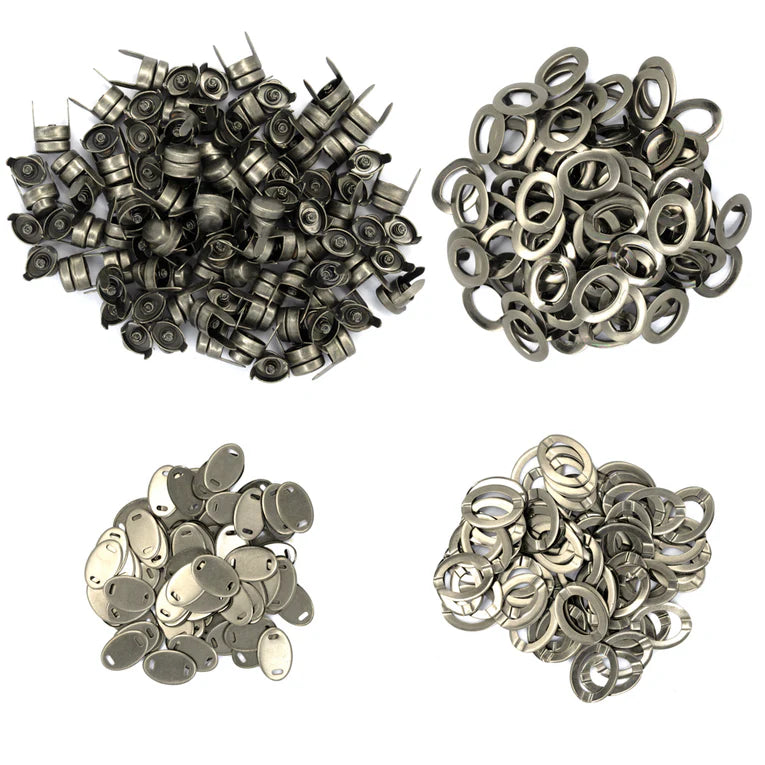 IVAN Oval Turn Lock Antique Nickel 29mm (1-1 8") 100 Pack / Mollies New Zealand