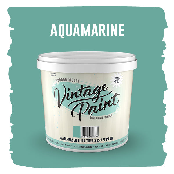 Vintage Paint Aquamarine 1 Litre / Mollies New Zealand