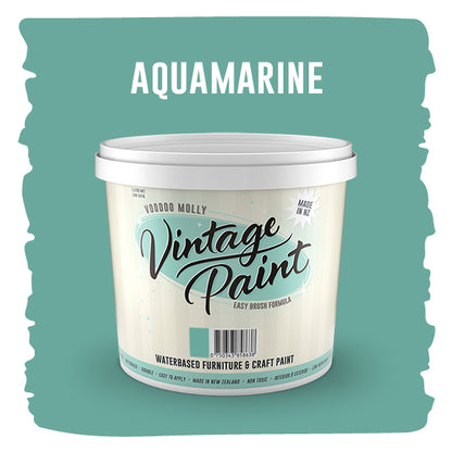 Vintage Paint Aquamarine 1 Litre / Mollies New Zealand
