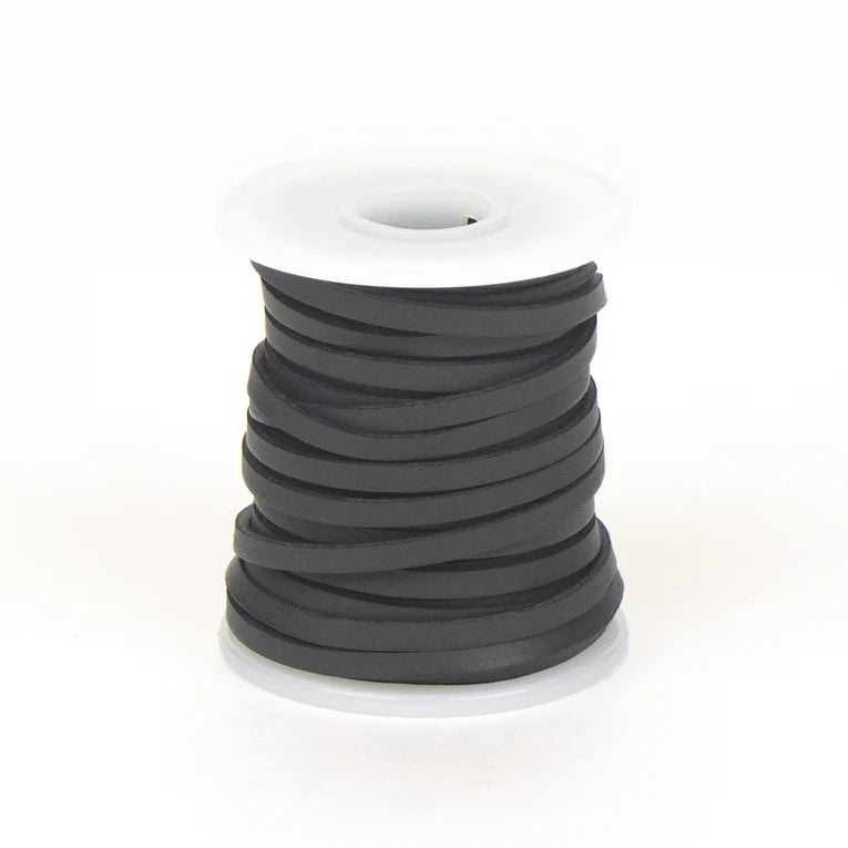 MAKERAID Veg Tan Leather Lacing 4mm 10.9m Black / Mollies New Zealand