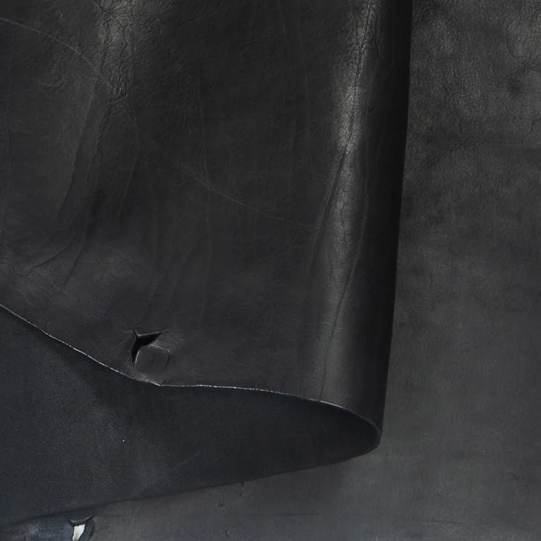 LEATHER Montana Vintage Veg Tan / Side Black Side 4-6oz / Mollies New Zealand