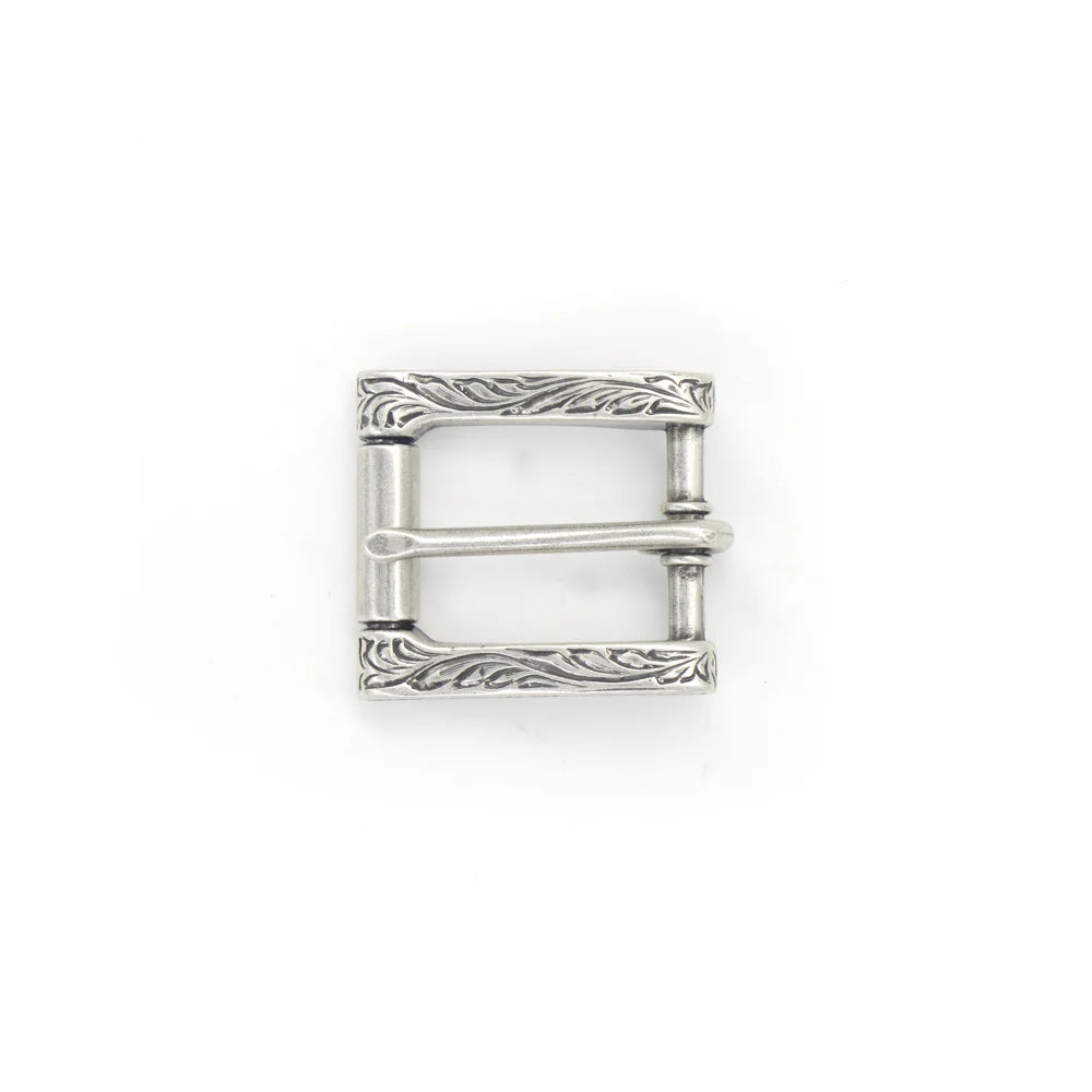 IVAN Laramie End Bar Roller Buckle Antique Brass 25mm (1") / Mollies New Zealand