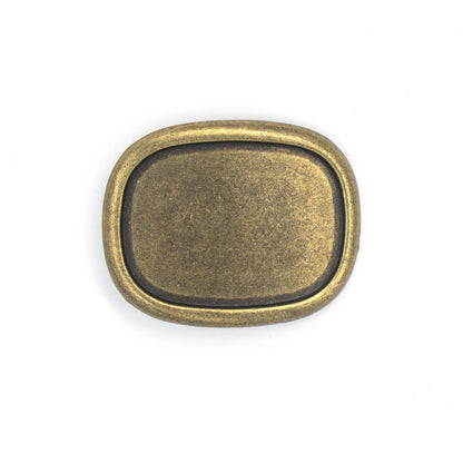 IVAN Oval Raised Edge Buckle Blank Antique Brass 38mm (1-1 2") / Mollies New Zealand