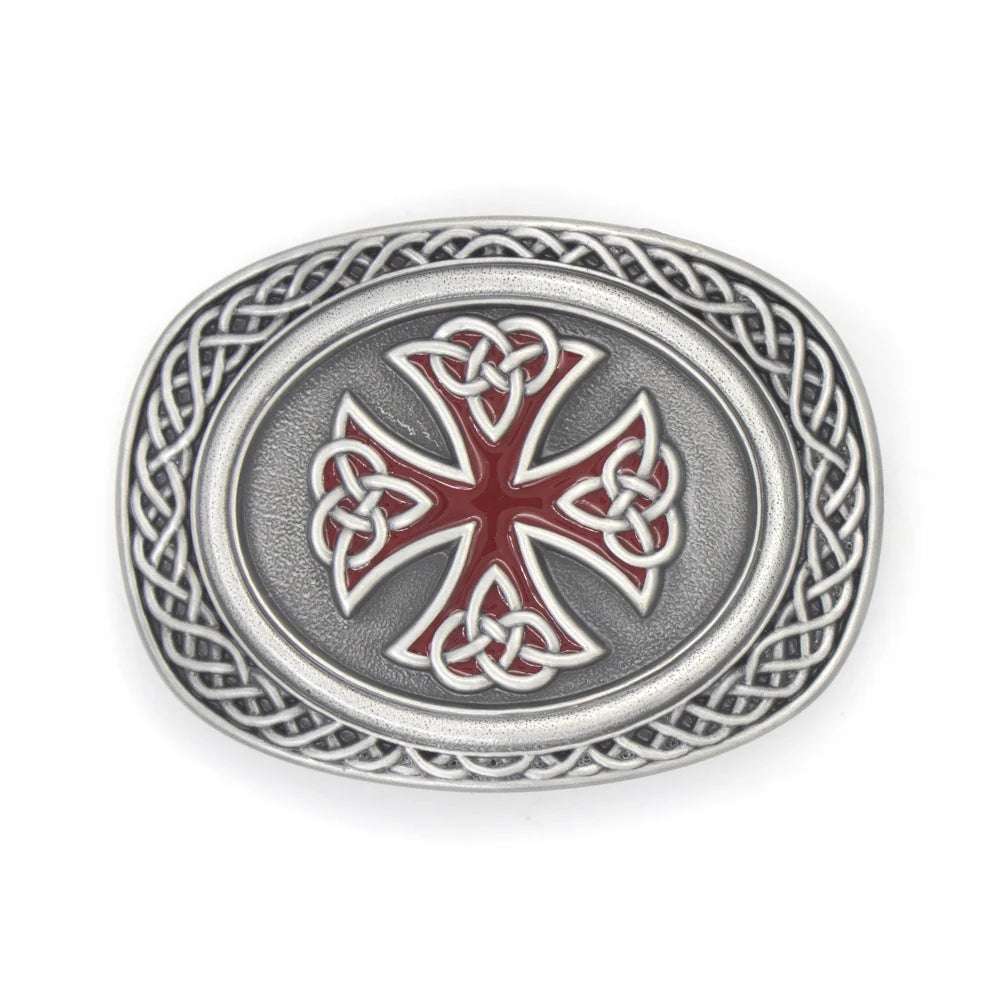 IVAN Celtic Trophy Buckle Antique Tin Red 38mm (1-1 2") / Mollies New Zealand
