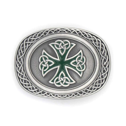 IVAN Celtic Trophy Buckle Antique Tin Green 38mm (1-1 2") / Mollies New Zealand