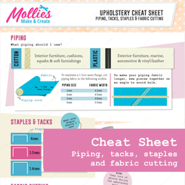 CHEAT SHEET Piping, Tacks, Cutting / Mollies New Zealand