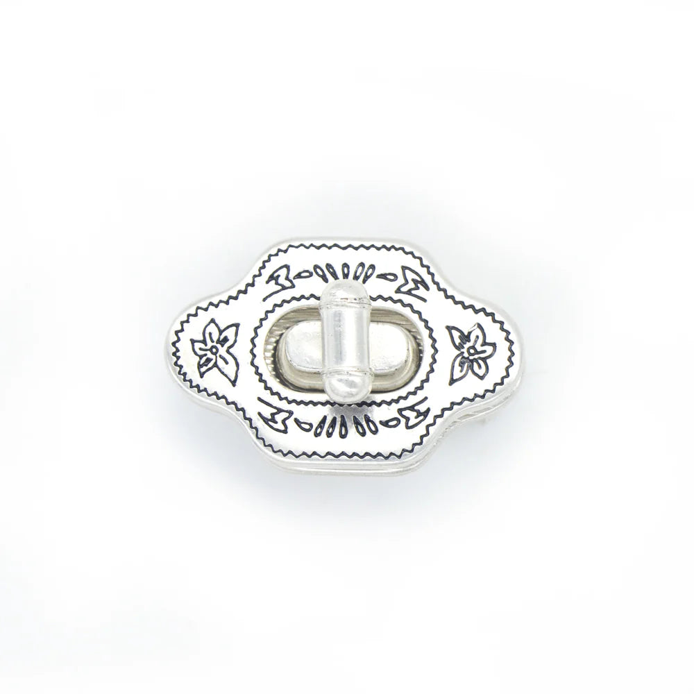 IVAN Floral Clasp Matt Silver 49mm (2") / Mollies New Zealand