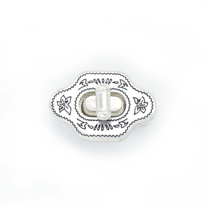 IVAN Floral Clasp Matt Silver 49mm (2") / Mollies New Zealand