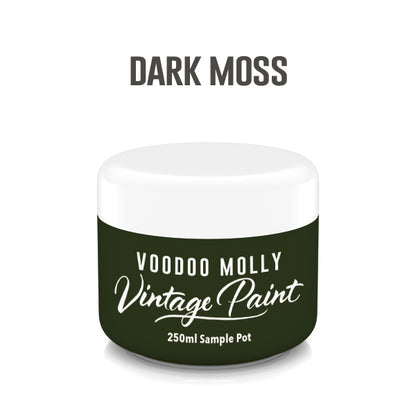 Vintage Paint Dark Moss 250ml / Mollies New Zealand