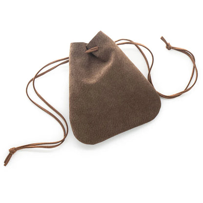 PROJECT KIT Leather Suede Drawstring Pouch / Mollies New Zealand