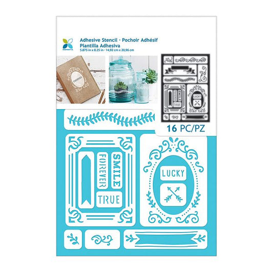 MOMENTA Adhesive Stencil Lucky | Mollies Make And Create NZ