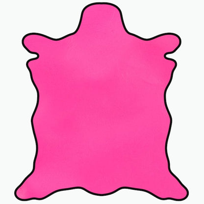 LEATHER Chrome Tanned Calfskin Hide 1oz Fluro Pink / Mollies New Zealand
