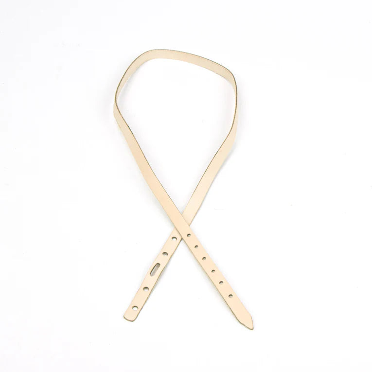 LEATHER Veg Tan Hat Band Strip Natural 10mm x 70cm 4-5oz / Mollies New Zealand