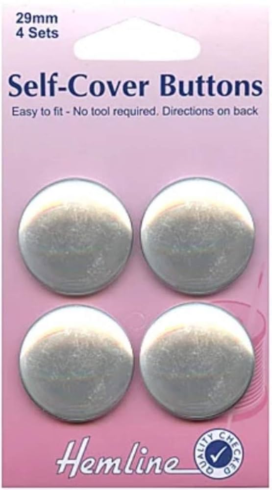 METAL Self Cover Buttons 29mm 4PK / Mollies New Zealand