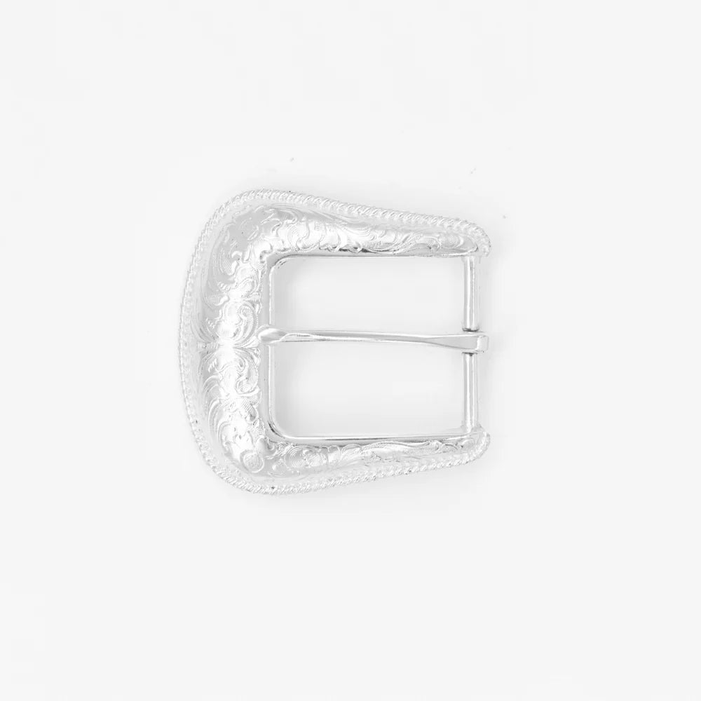 IVAN Rope Engraved End Bar Buckle Silver Plate 38mm (1-1 2") / Mollies New Zealand