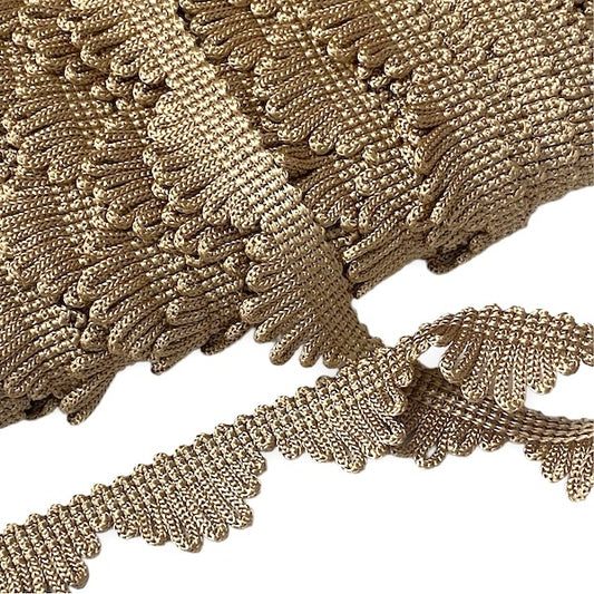 LOOPED GIMP FRINGE Beige 25mm Per meter / Mollies New Zealand