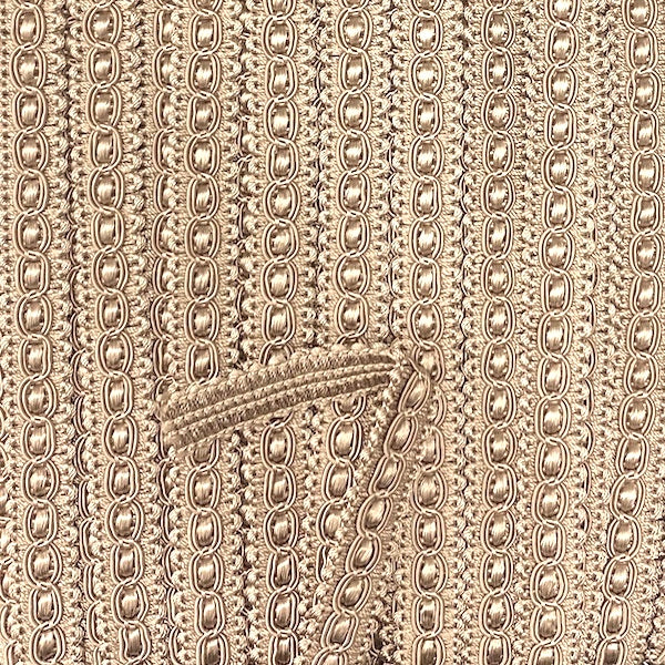 GIMP BRAID Fancy 15mm Cream Beige Per meter / Mollies New Zealand