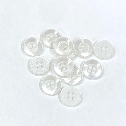 SULLIVANS Button 4-Hole White 14mm | Mollies Make And Create NZ