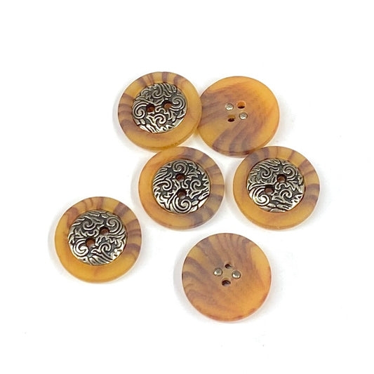 SULLIVANS Button 2-Hole Metal / Brown / Mollies New Zealand