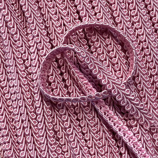 GIMP BRAID French 10mm Dusky Pink Per meter / Mollies New Zealand