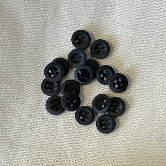 SULLIVANS Button 4-Hole Black 10mm / Mollies New Zealand