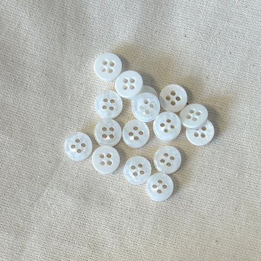 SULLIVANS Button 4-Hole White 9mm / Mollies New Zealand