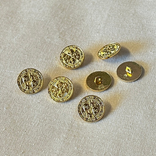 SULLIVANS Button Shanked Gold 15mm / Mollies New Zealand